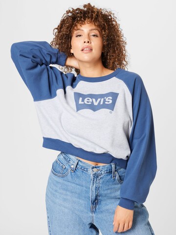 Levi's® Plus Majica 'PL Vintage Raglan Crew' | modra barva: sprednja stran