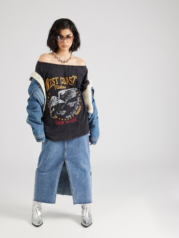 Nasty Gal Oversized bluse i grå