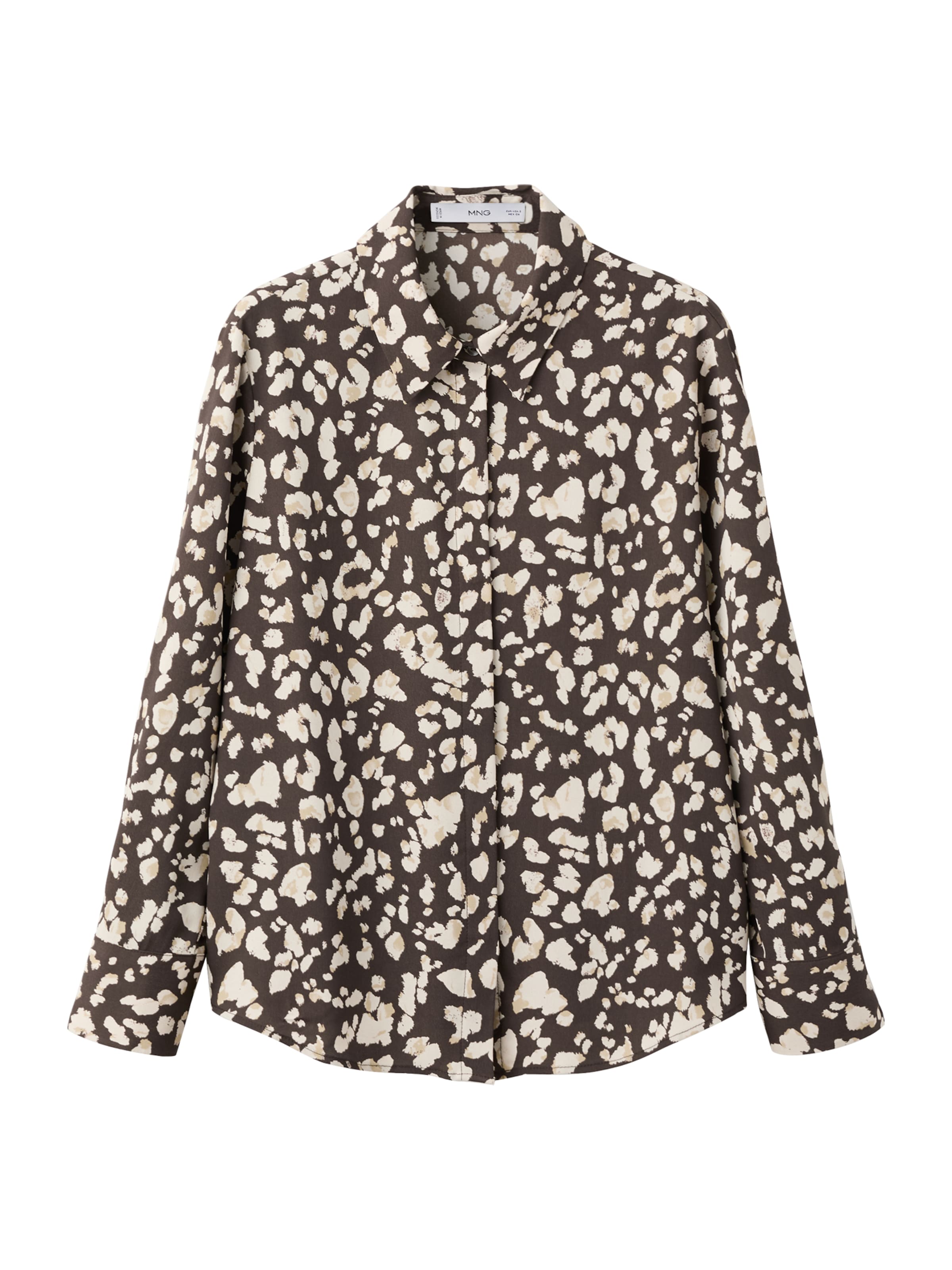 MANGO Blus i brun: framsida