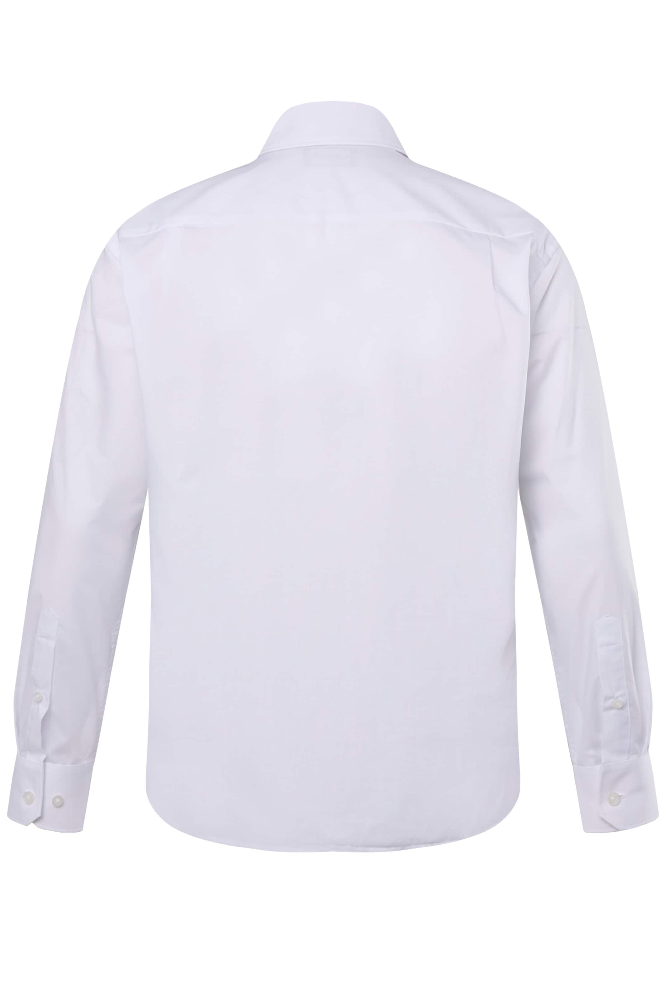 Men Plus Comfort fit Button Up Shirt in White
