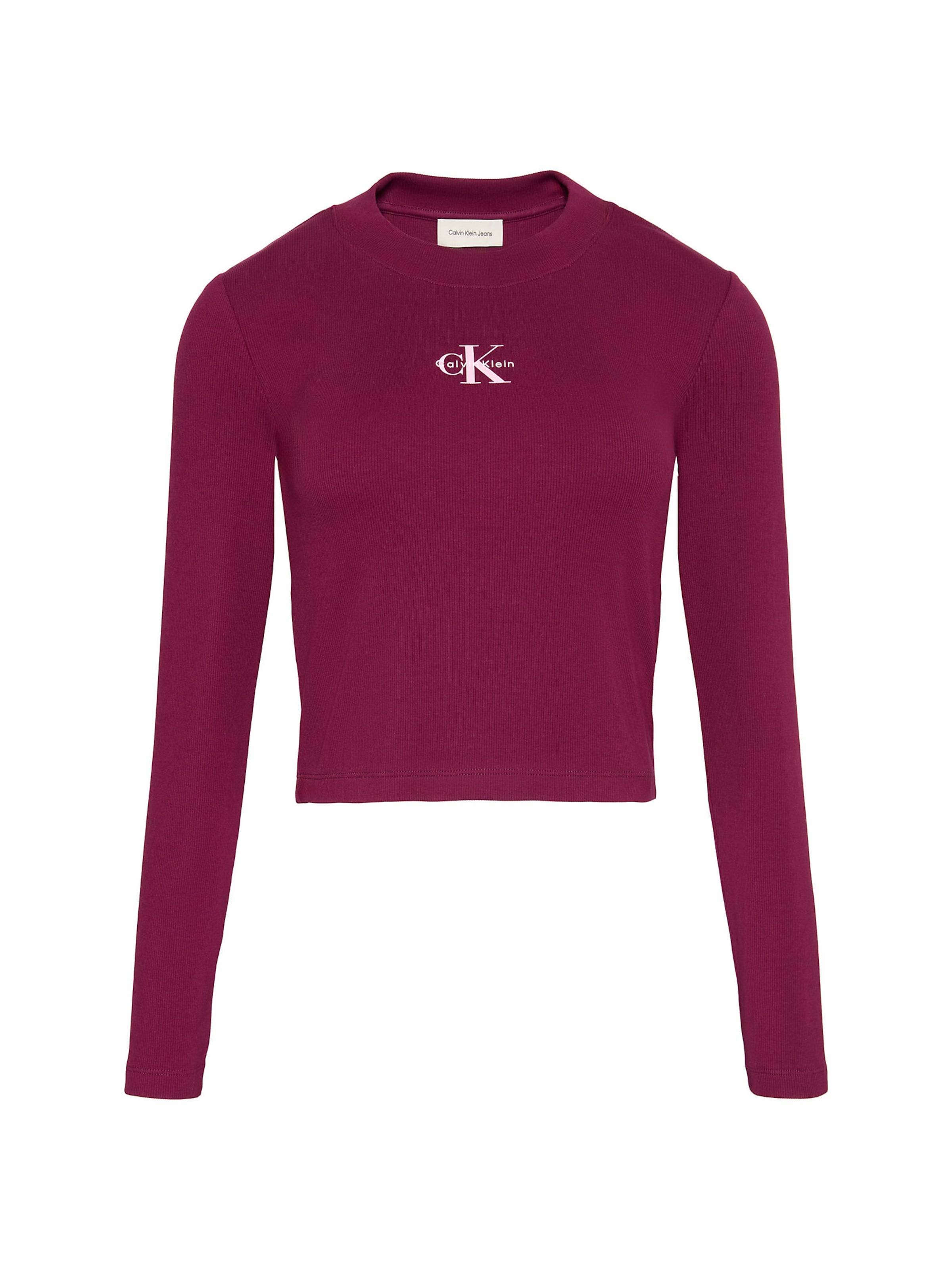 T-shirt Calvin Klein Jeans en violet : devant