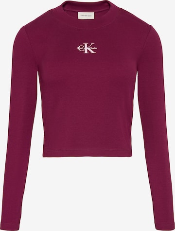 T-shirt Calvin Klein Jeans en violet : devant