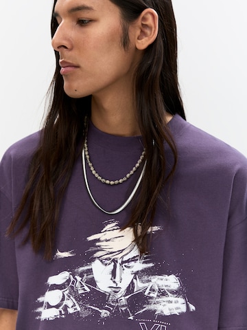 Pull&Bear Shirt in Purple