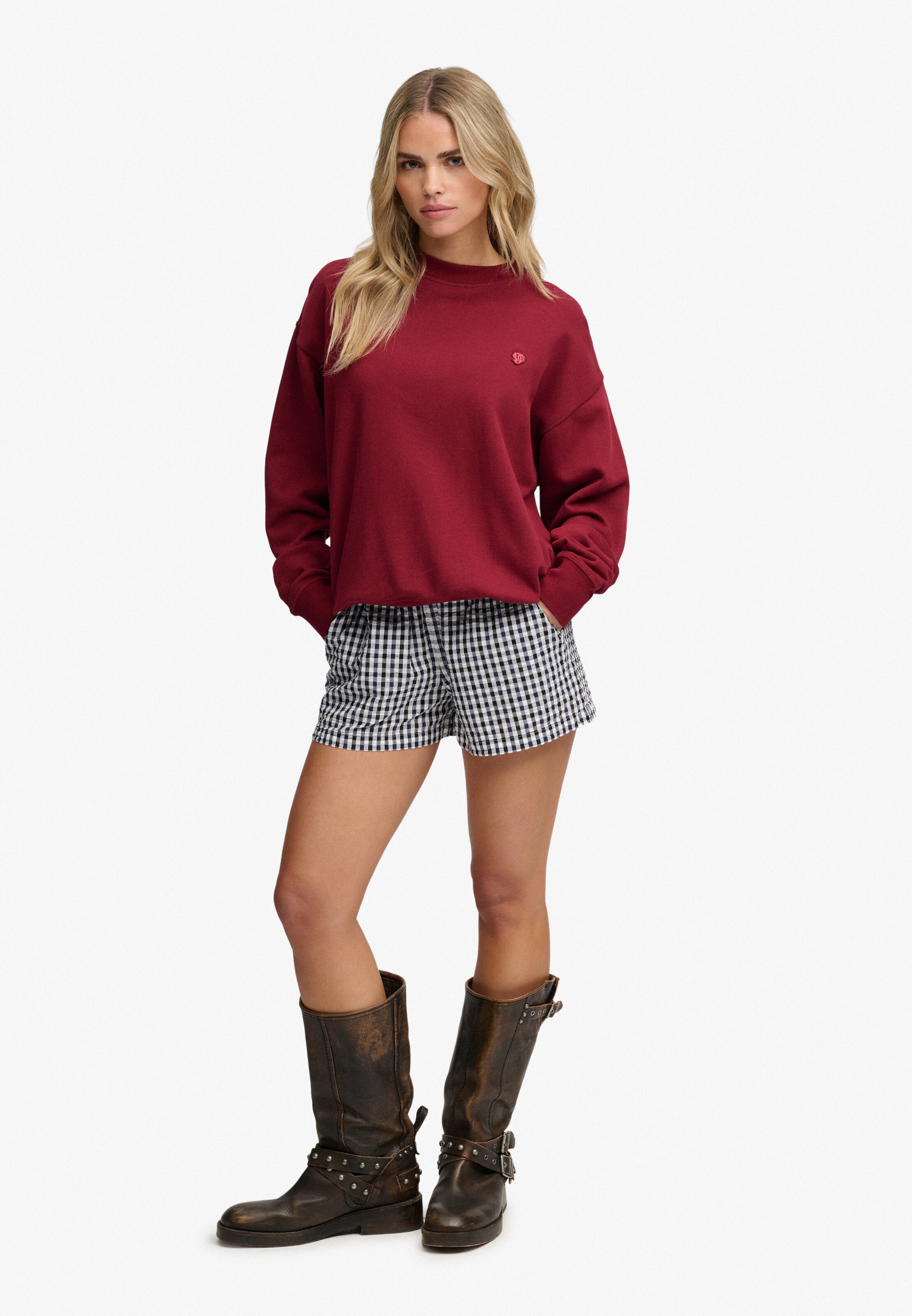 Sweat-shirt 'Heritage' Superdry & Co en rouge