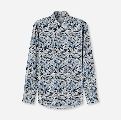 OLYMP Hemd in beige / marine / royalblau / offwhite, Produktansicht