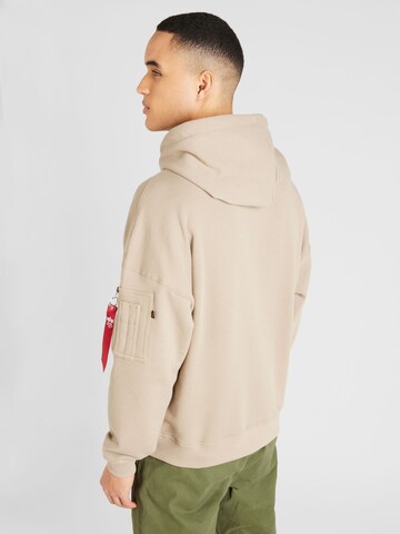 Felpa 'Essentials' di ALPHA INDUSTRIES in beige