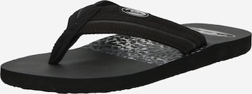 Tongs 'MOLOKAI' QUIKSILVER en noir : devant