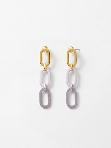 DNSK Copenhagen Øreringe 'SELMA Waterproof 18K Gold Plated Duo Tone Earrings – Brushed/Sanded Stainless Steel' i guld: forside