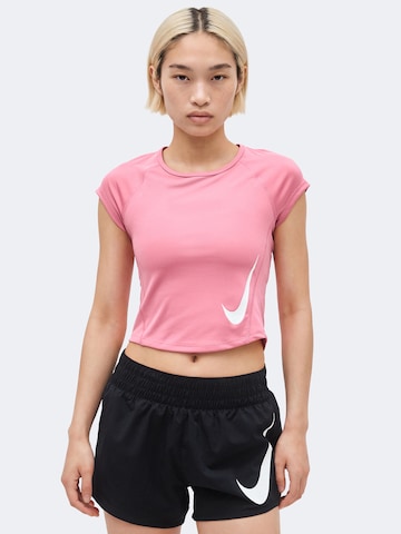 T-shirt fonctionnel 'TEMPO SWOOSH' NIKE en rose : devant