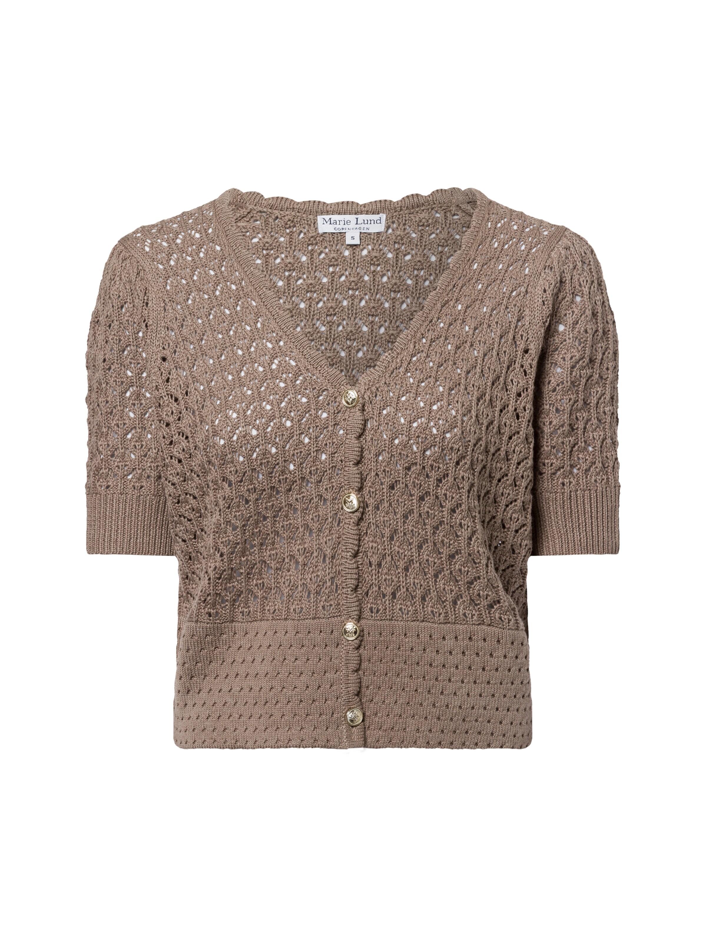 Marie Lund Knit Cardigan in Grey: front