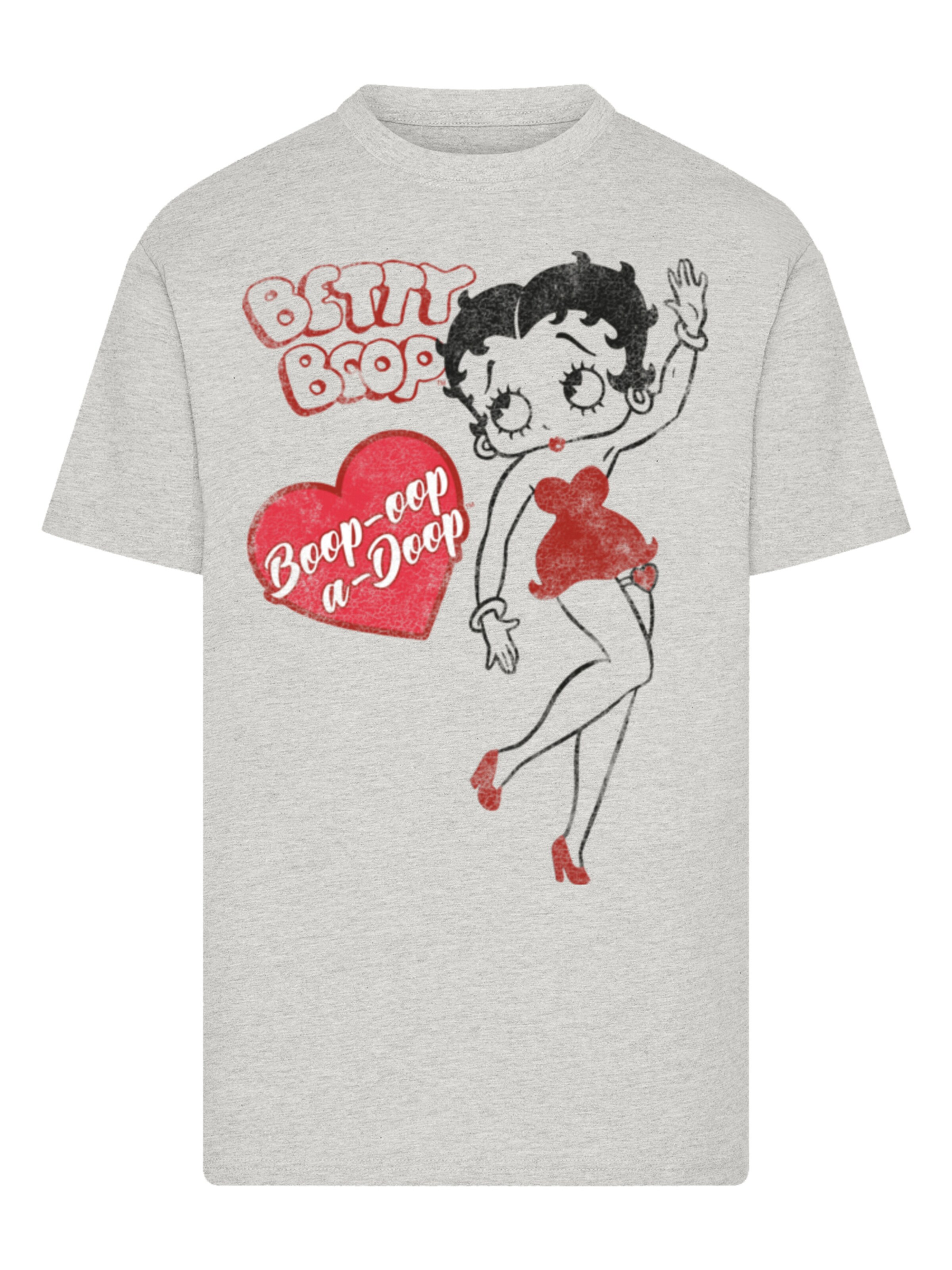 F4NT4STIC Shirt 'Betty Boop Oop-A-Doop' in Grey: front