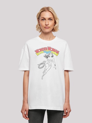 F4NT4STIC Oversized shirt 'DC Comics Wonder Woman Lasso' in Wit: voorkant