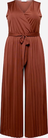 ABOUT YOU Curvy Jumpsuit 'Lola' in Brown: front
