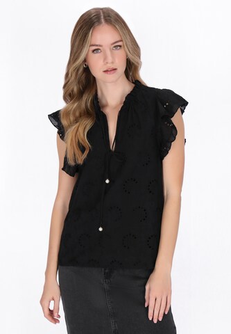 DreiMaster Vintage Blouse in Black: front