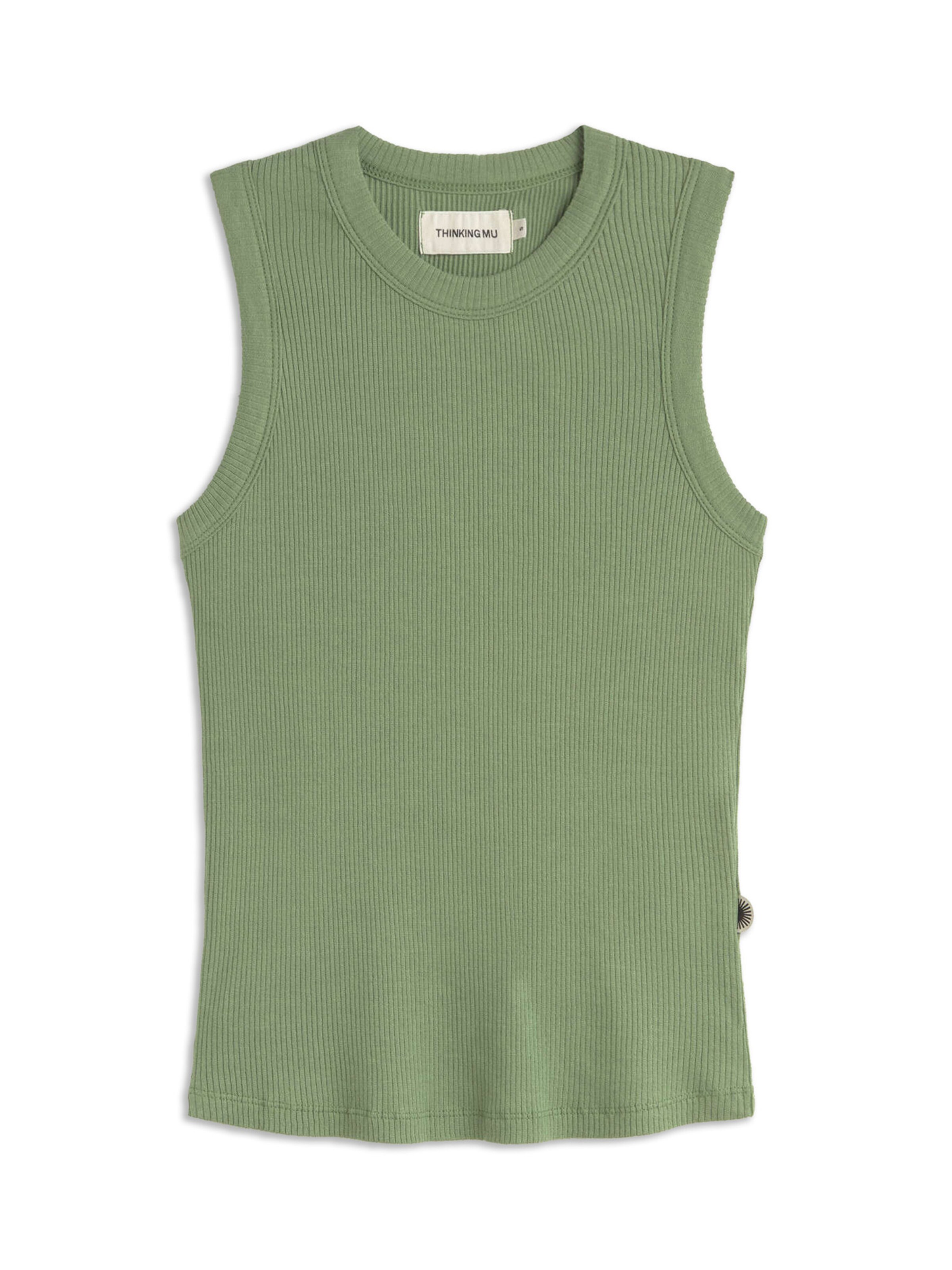 Thinking MU Top 'JULIETTE' in Green: front