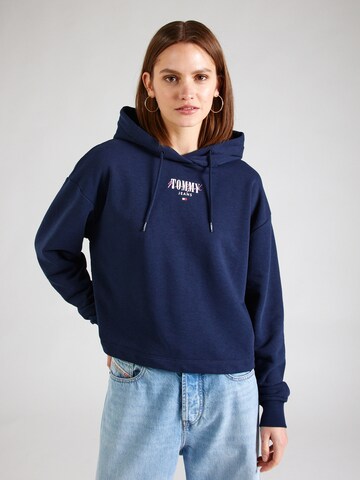 Tommy Jeans Суичър 'ESSENTIAL' в синьо: отпред