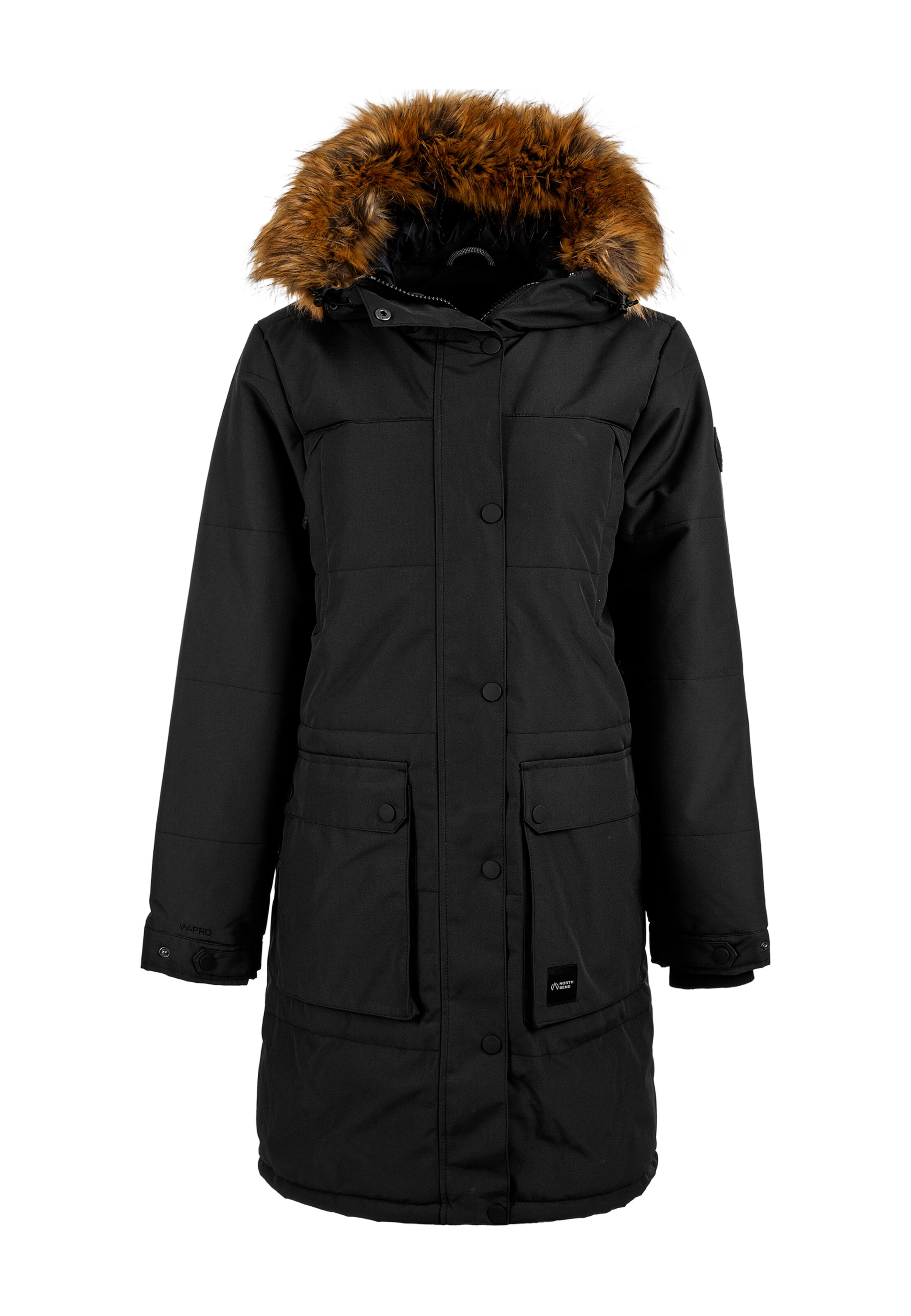 North Bend Parka 'Lizbet' in Schwarz: Vorderseite