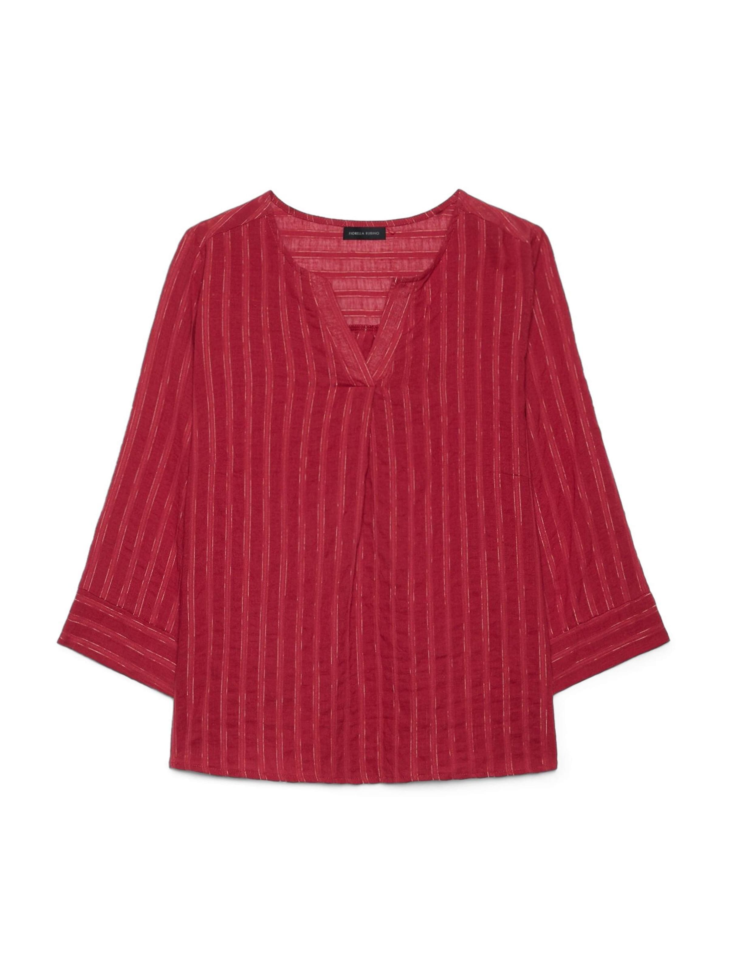 Camicia da donna di Fiorella Rubino in rosso: frontale
