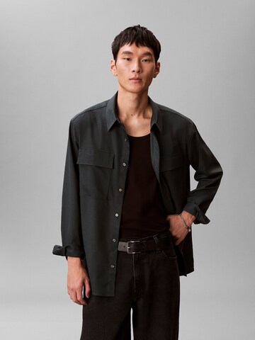 Calvin Klein Comfort fit Overhemd in Grijs: voorkant