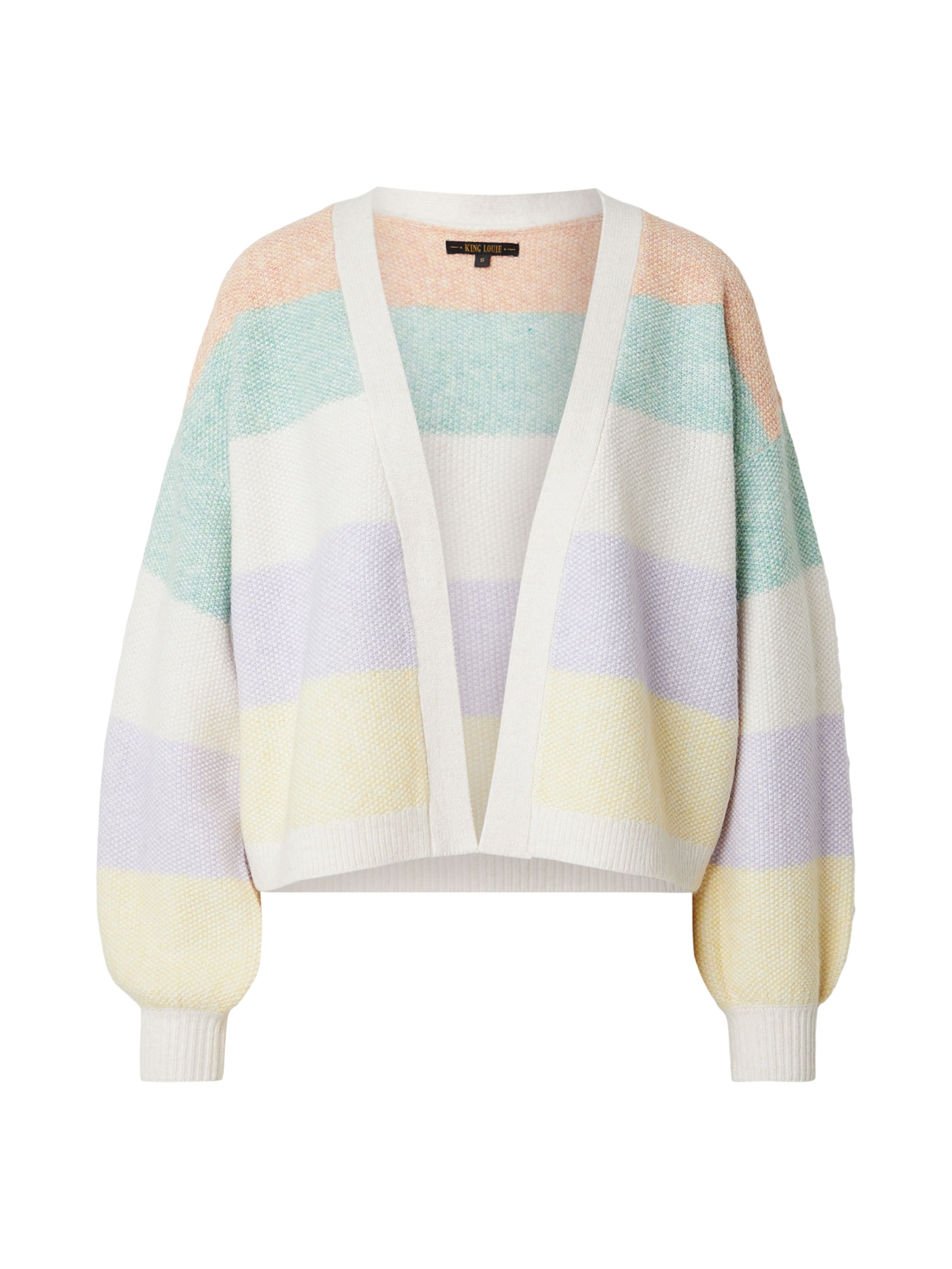 King Louie Knit Cardigan 'Cardi' in Beige: front