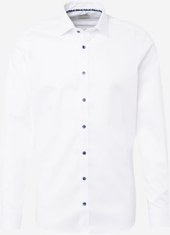 OLYMP Button Up Shirt 'New York' in White: front