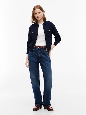 TOMMY HILFIGER Strickjacke in Blau