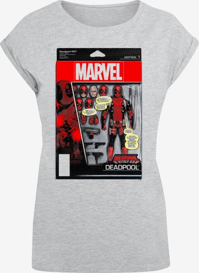 ABSOLUTE CULT T-Shirt 'Deadpool - Action Figure' in hellgrau / rot / schwarz / weiß, Produktansicht