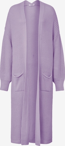 Angel of Style Knit Cardigan in Purple: front