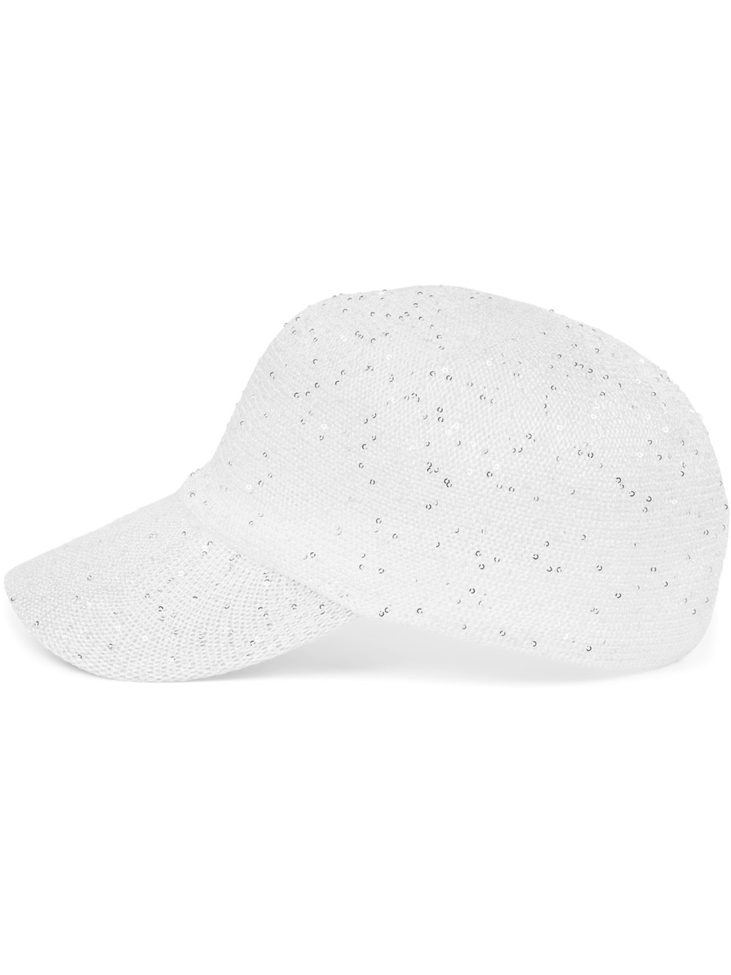 styleBREAKER Cap 'Gewebtes Baseball Cap Pailletten'‌‌‌‌‌‌‌‌ in Weiß