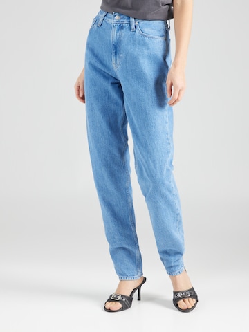 Calvin Klein Jeans Tapered Jeans in Blauw: voorkant