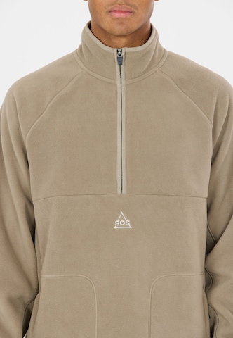 SOS Fleecepullover 'Munson' in Braun
