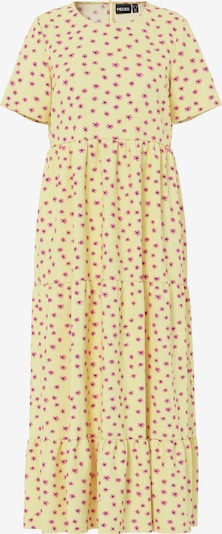 PIECES Mekko 'PCEvie' värissä pastellinkeltainen / tummanvioletti / vaalea pinkki, Tuotenäkymä