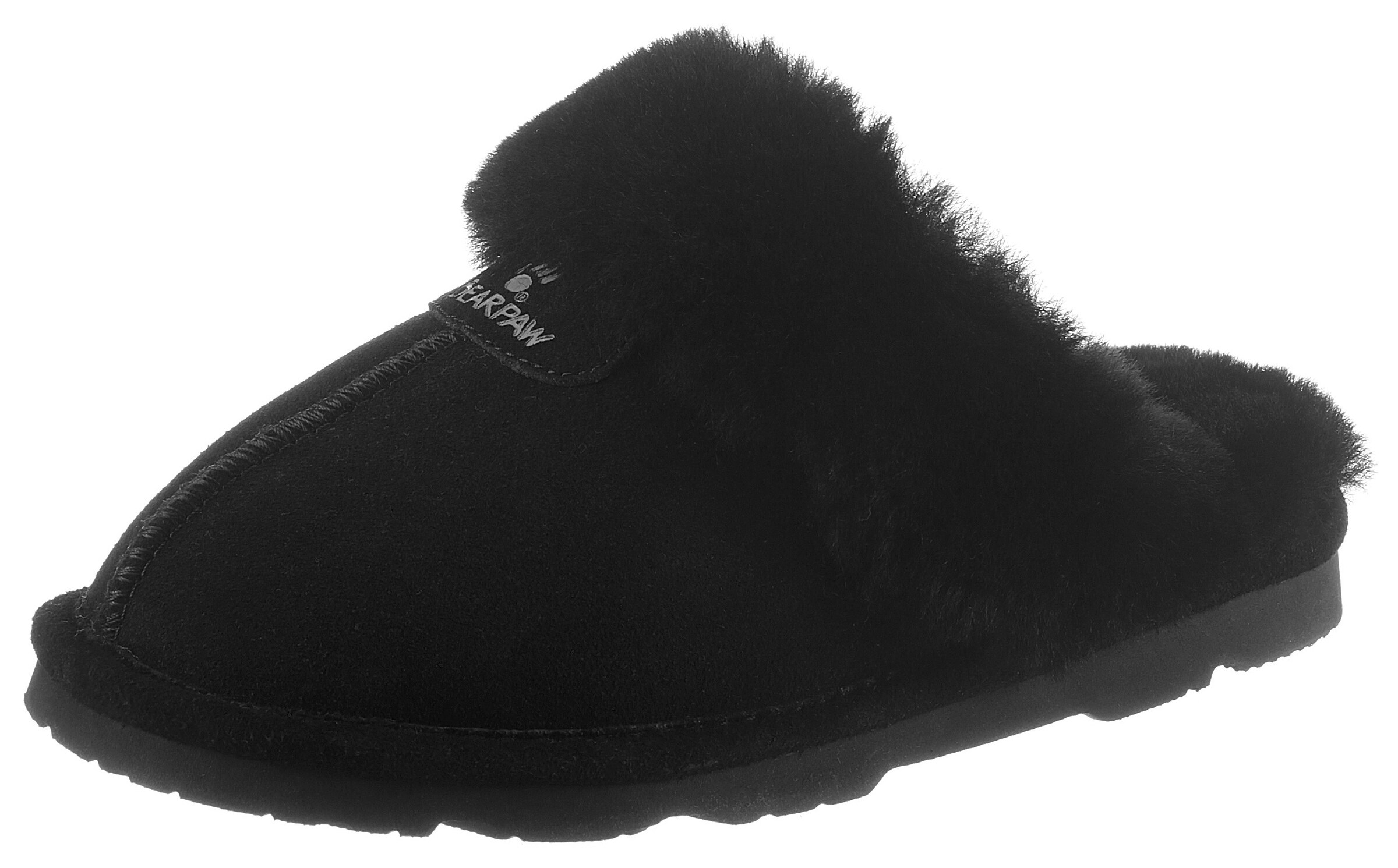 Bearpaw Slippers in Black: front