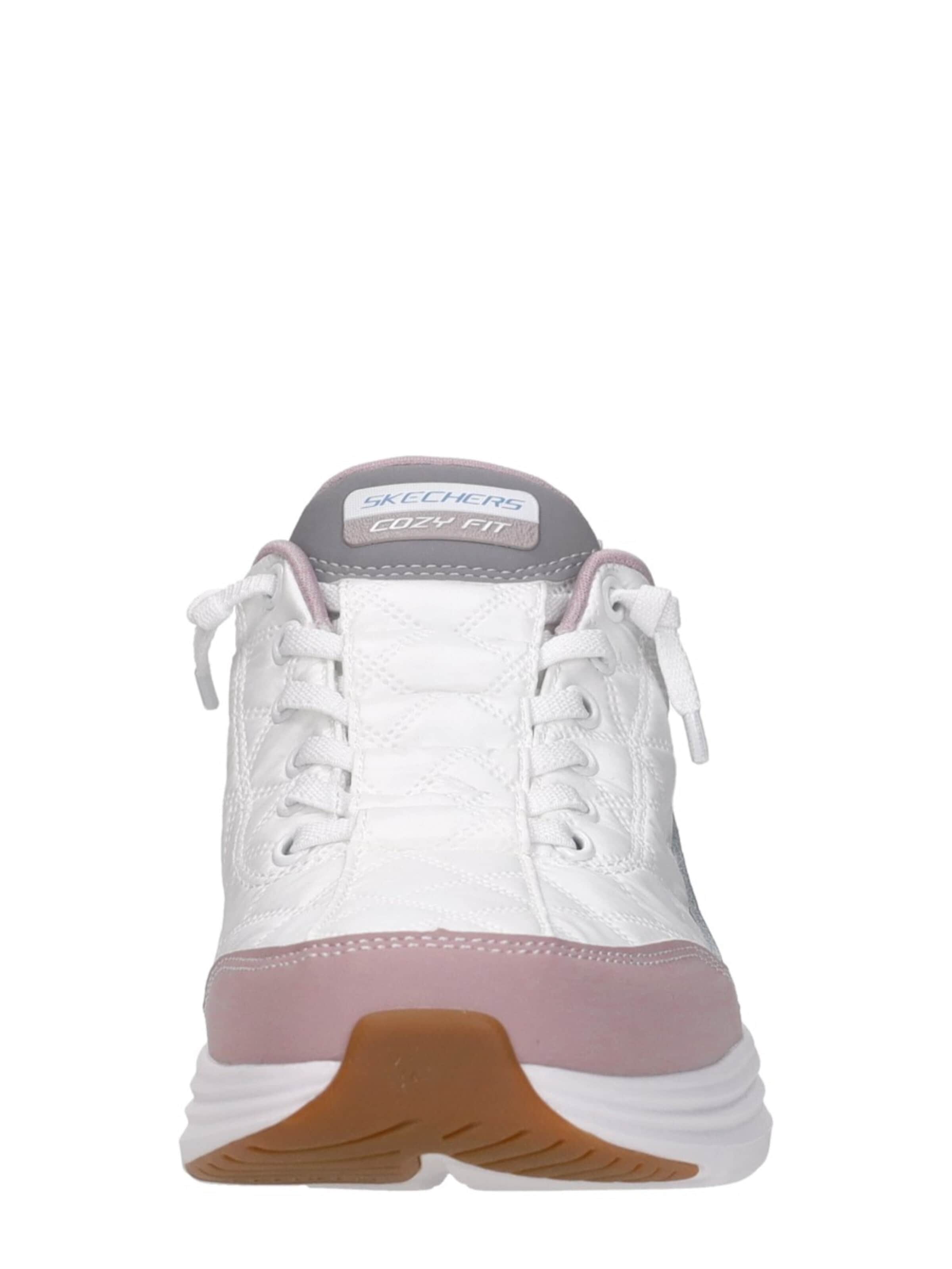 Baskets basses 'Slip-Ins: Cozy Fit Knotted Bungee' SKECHERS en blanc