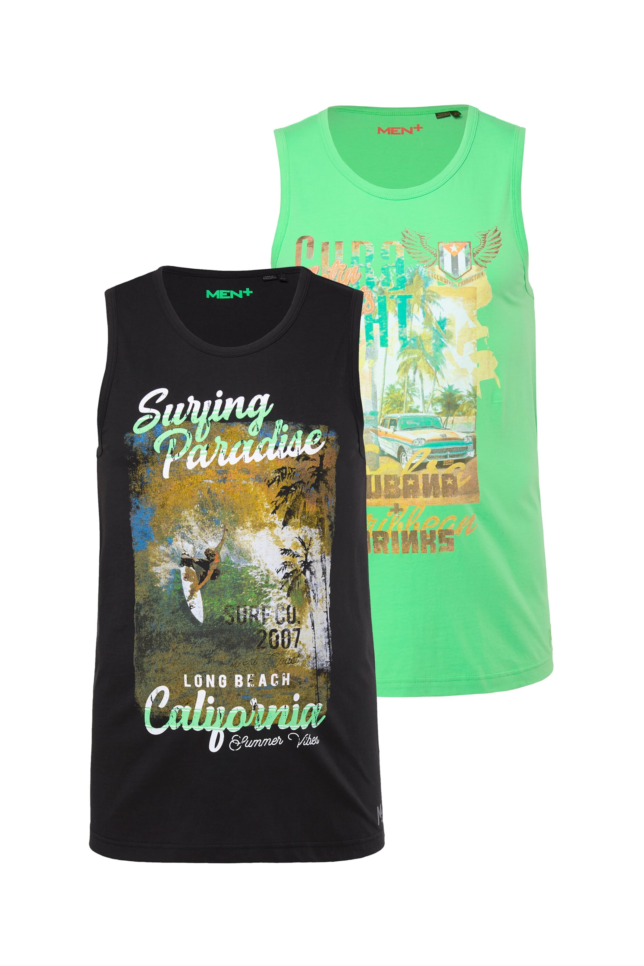 Men Plus Shirt in Grün: Vorderseite