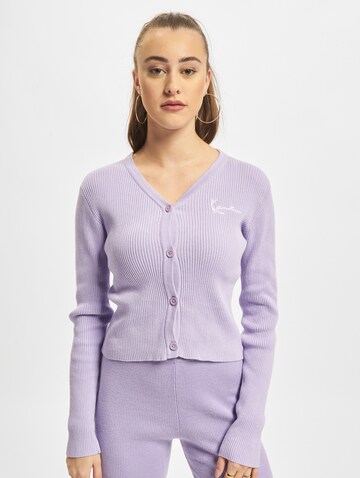 Karl Kani Knit Cardigan in Purple: front