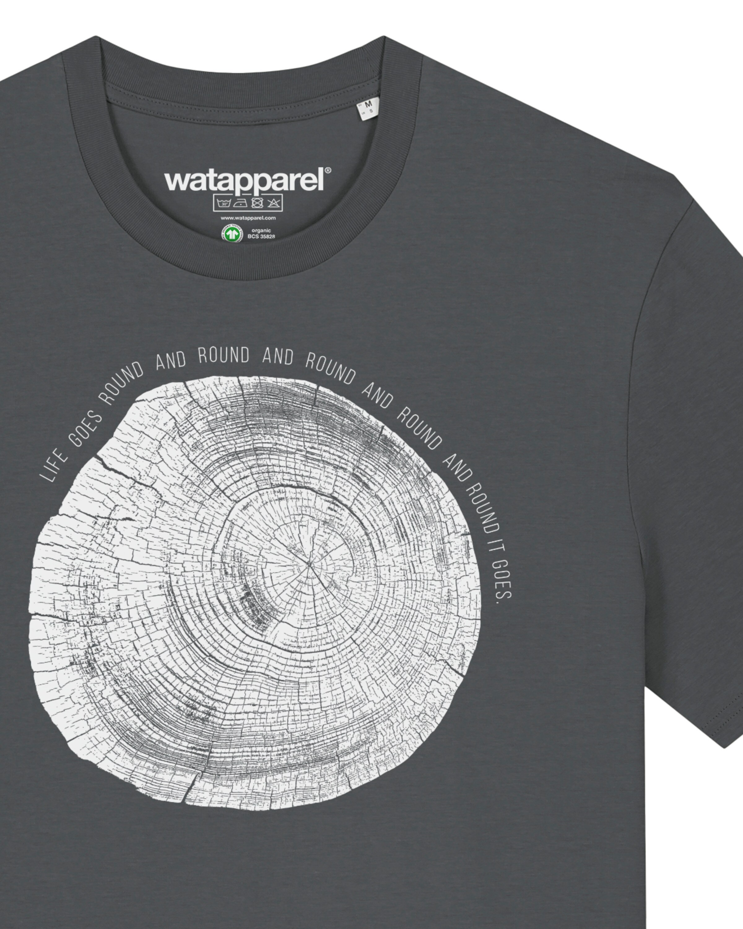 Maglietta ' Baumscheibe ' di Watapparel in grigio