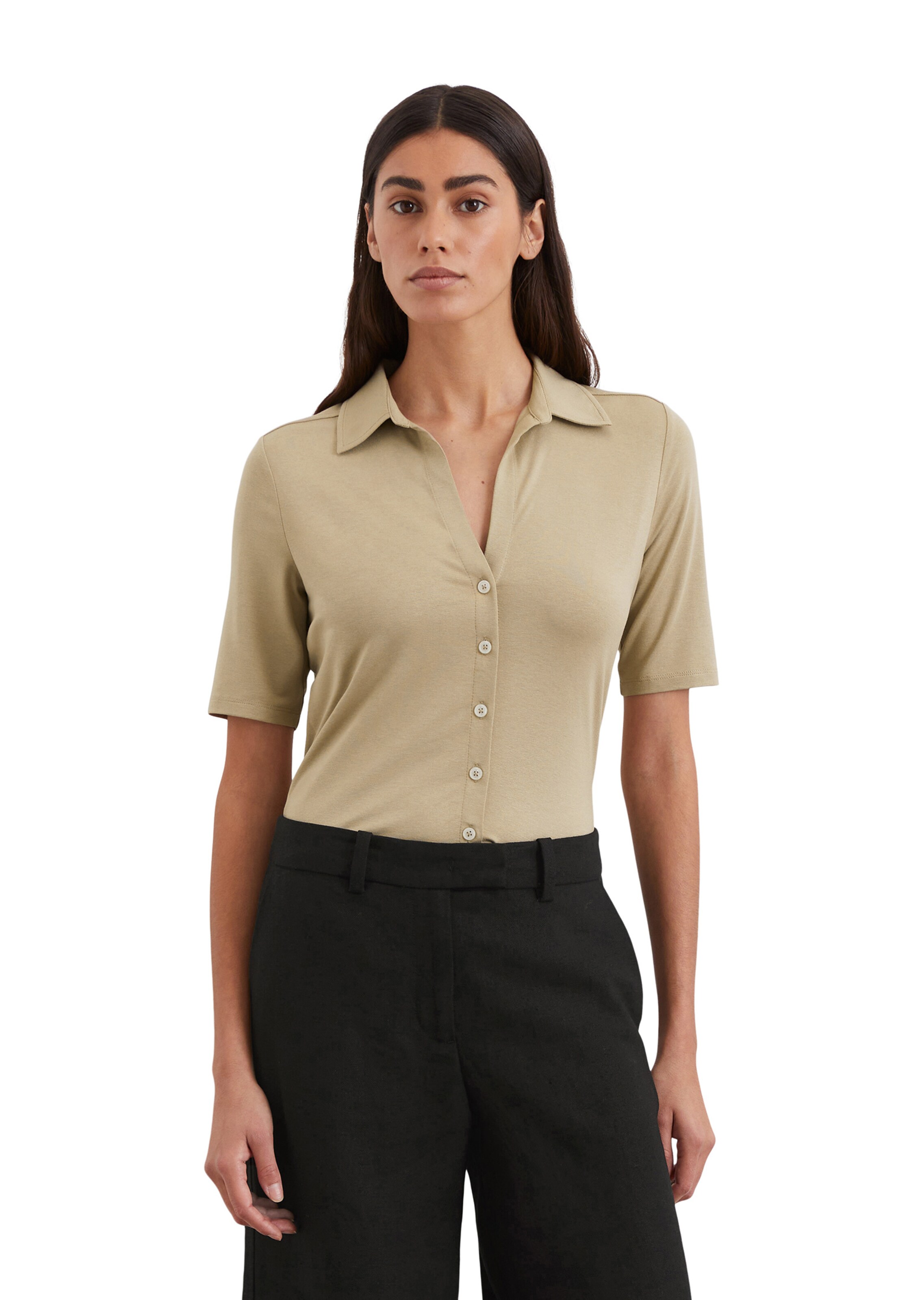 brūns Marc O'Polo Blūze: no priekšpuses