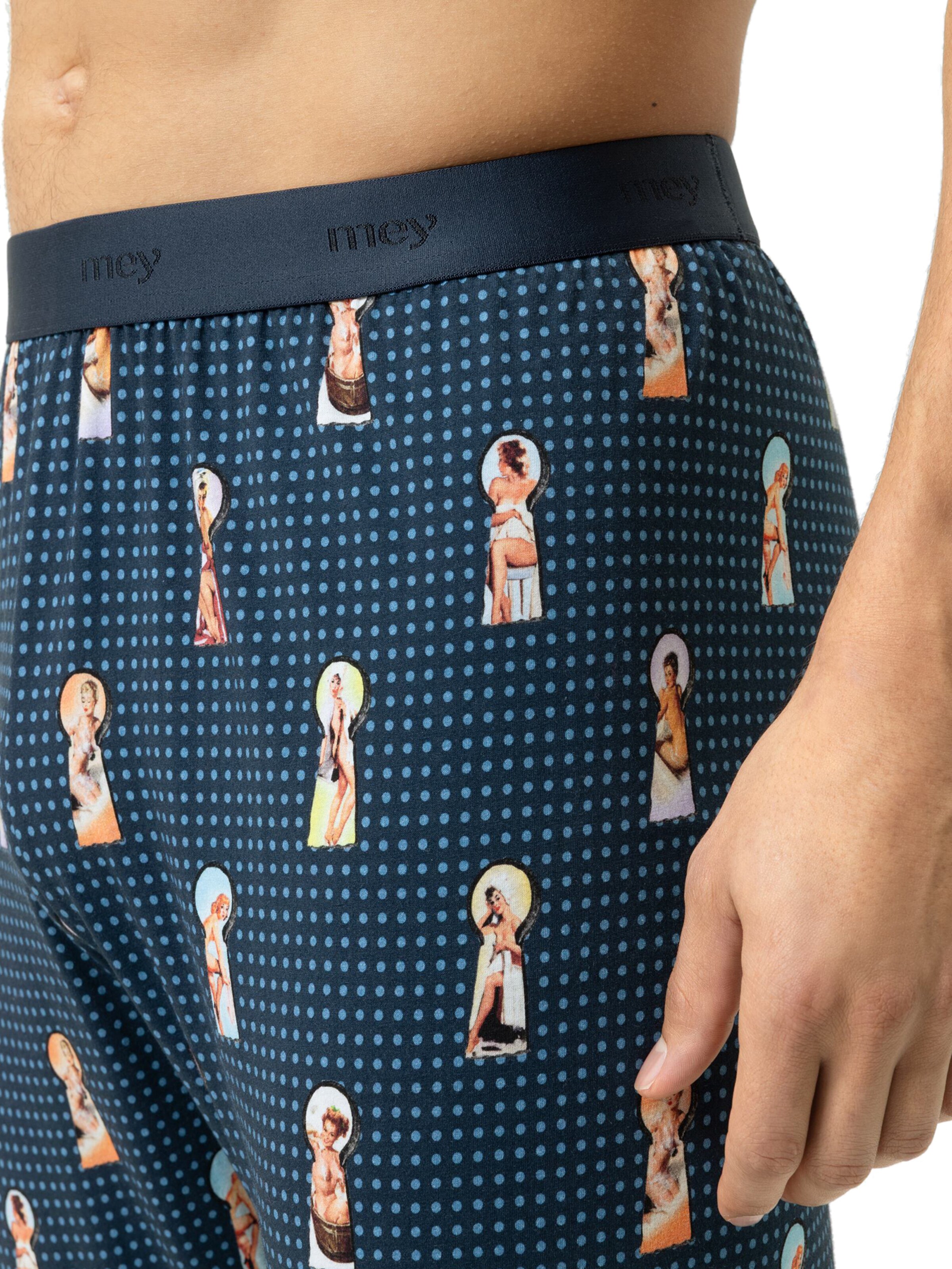 Mey Pajama pants 'Keyhole And Pin Up' in Blue