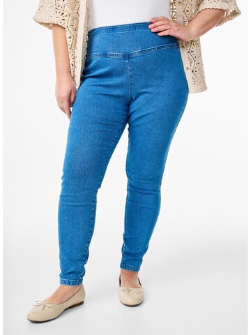Skinny Jeggings di Zizzi in blu: frontale