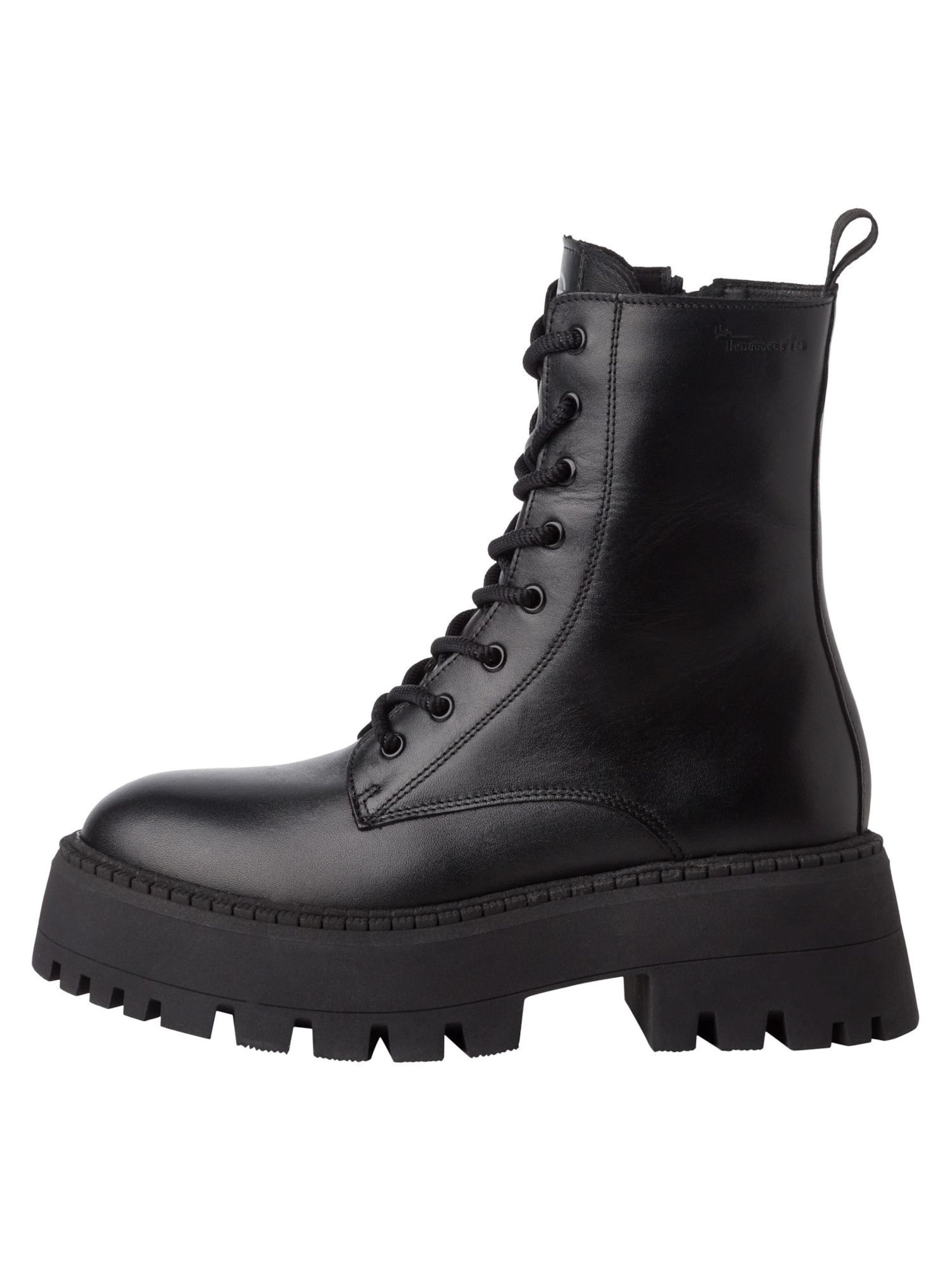 Tamaris Schnürstiefelette in Schwarz