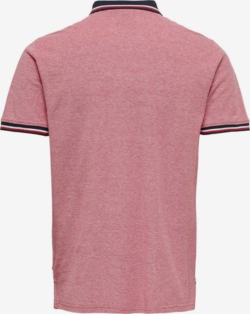 T-Shirt 'Fletcher' Only & Sons en rouge