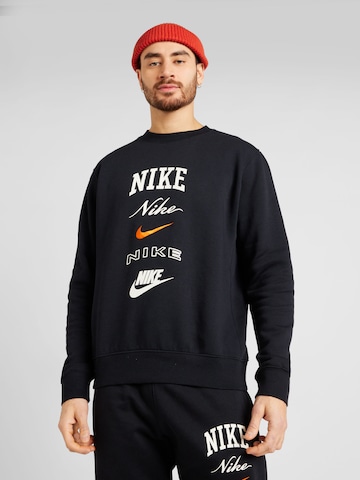 Nike Sportswear Sweatshirt 'Club' in Black: front