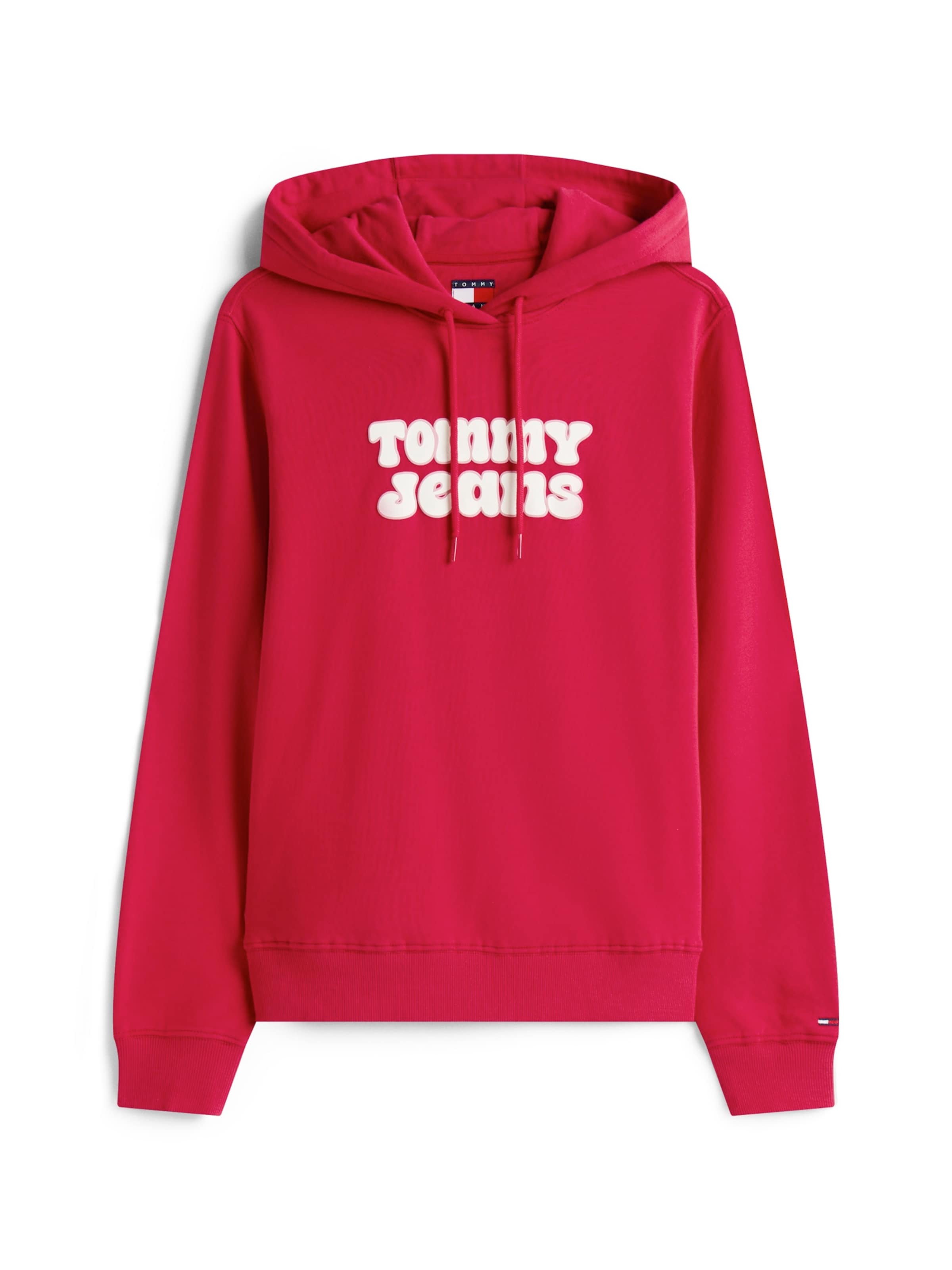 Tommy Jeans - Sudadera 'ESS' en rojo: frente