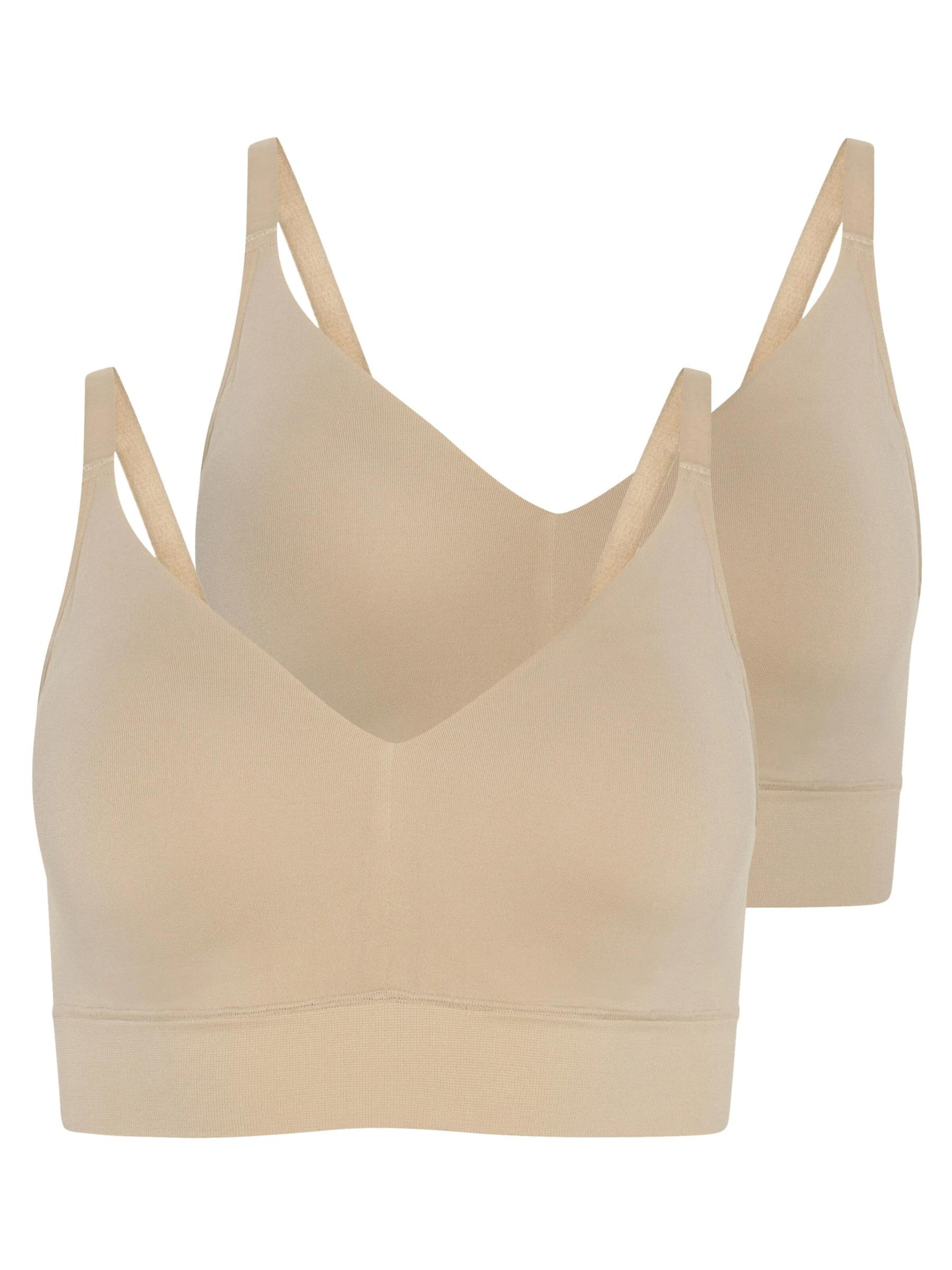 JOCKEY Bustier Sport-BH 'Seamfree™ Light Lift Bralette - 2 Pack'‌‌‌‌‌‌‌ in Beige: Vorderseite