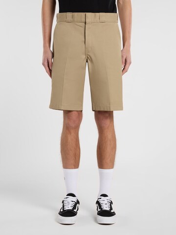 DICKIES Regular Trousers with creases in Green: front