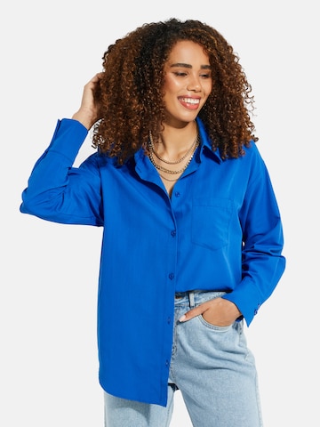 Camicia da donna 'Delialah' di Threadbare in blu: frontale