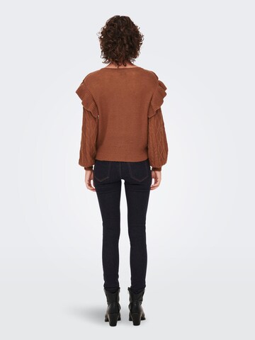 JDY Sweter w kolorze brązowy