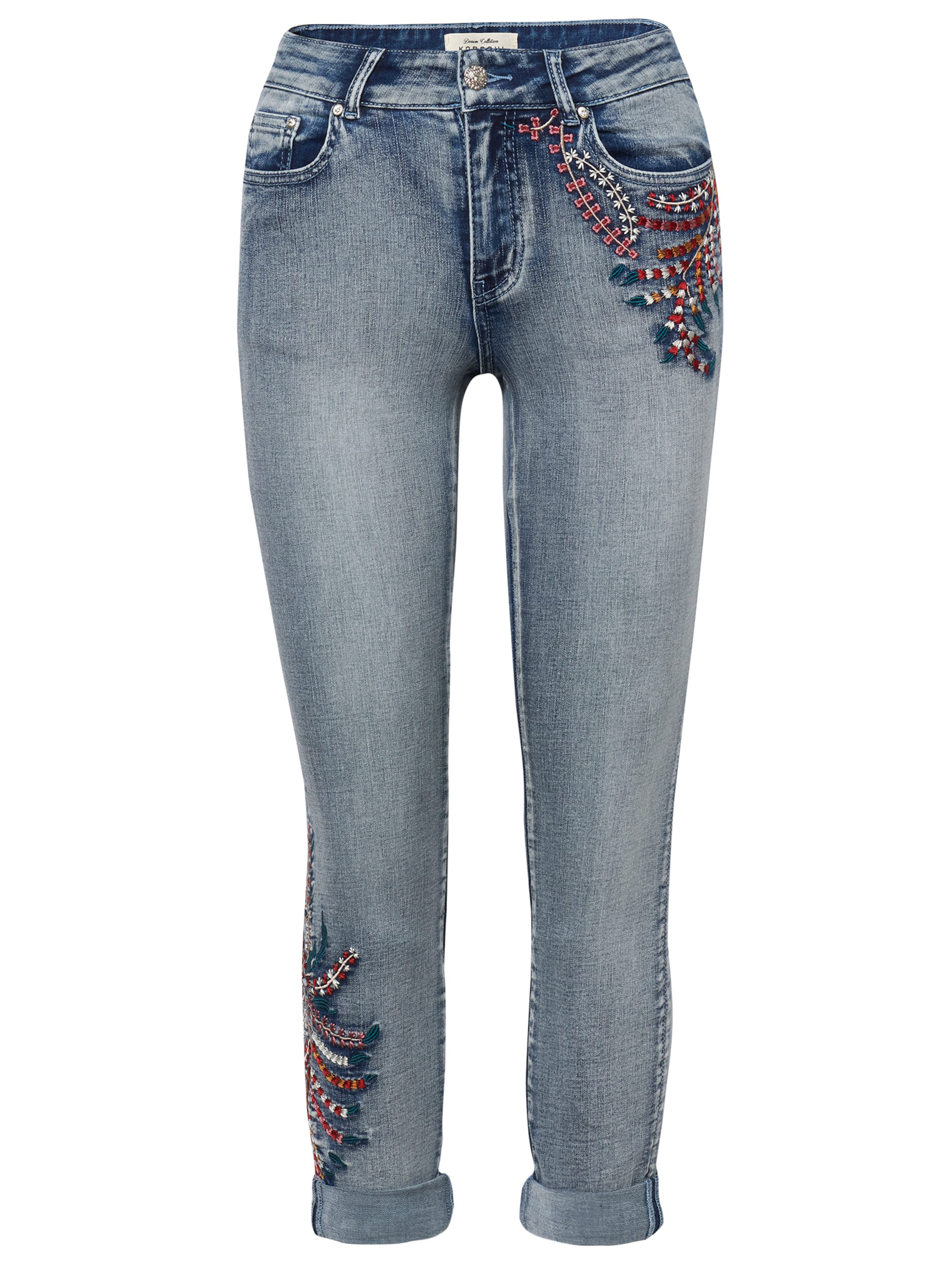 Coupe slim Jean KOROSHI en bleu : devant