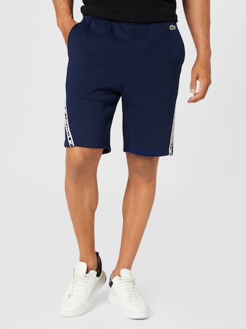 LACOSTE Regular Trousers in Blue: front